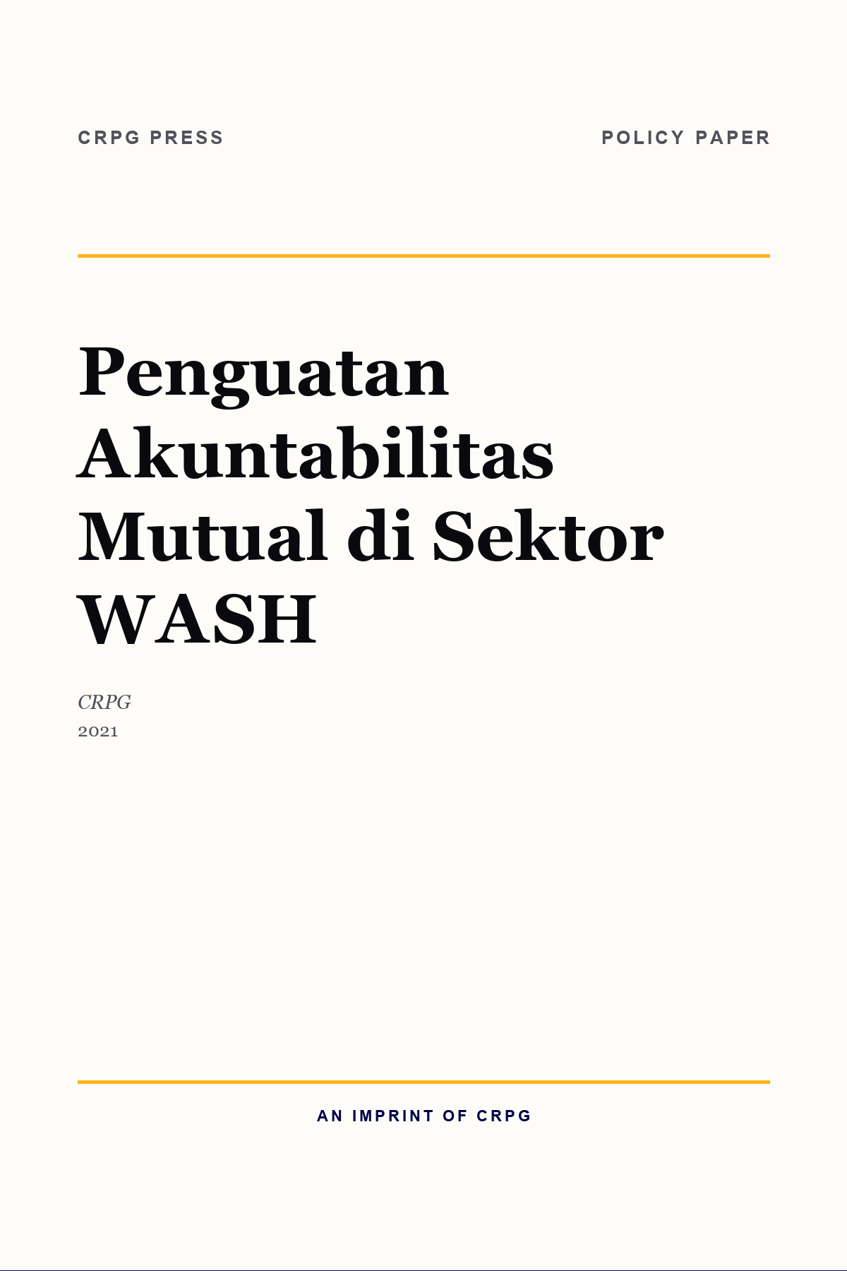 Penguatan Akuntabilitas Mutual di Sektor WASH