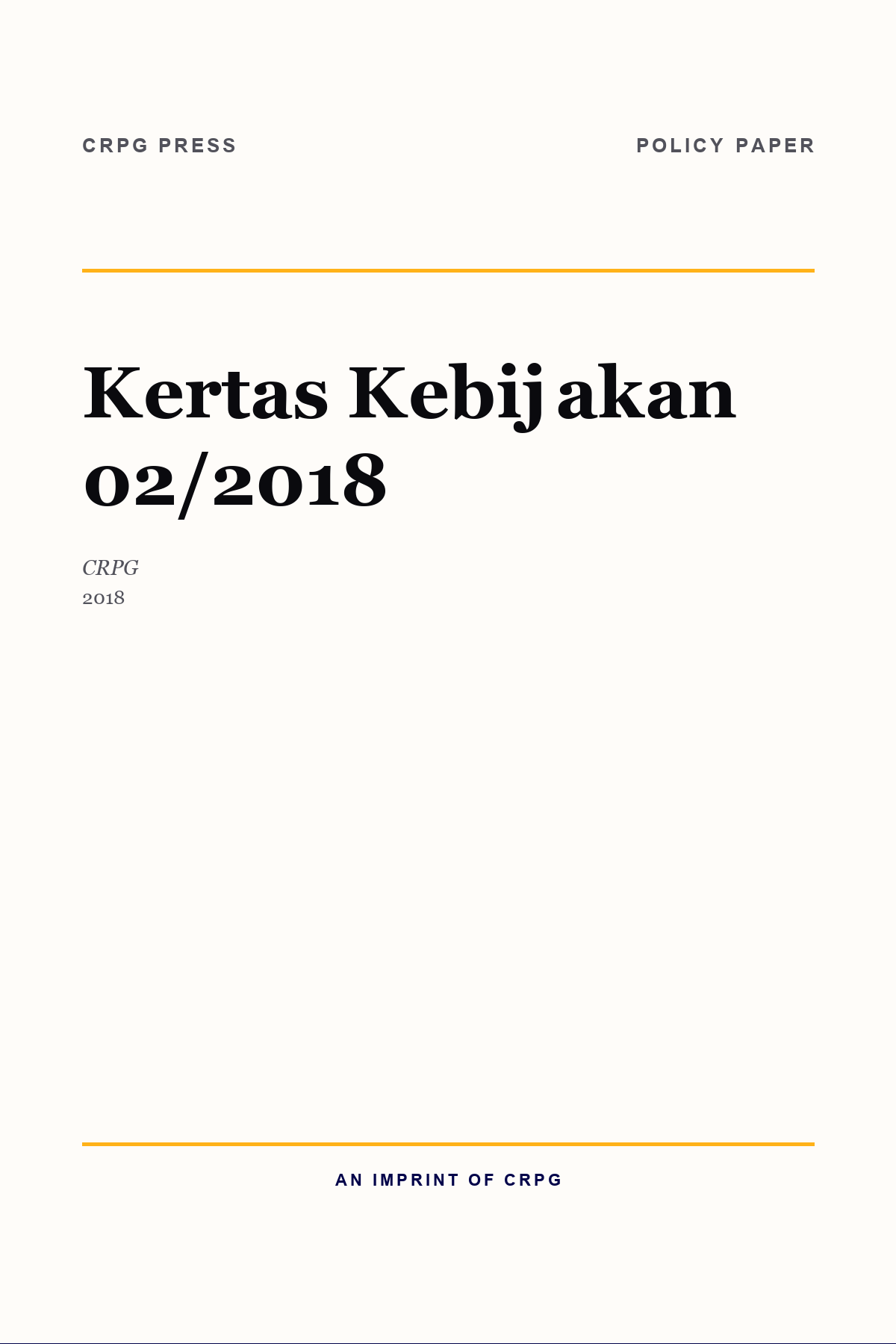 Kertas Kebijakan 02/2018