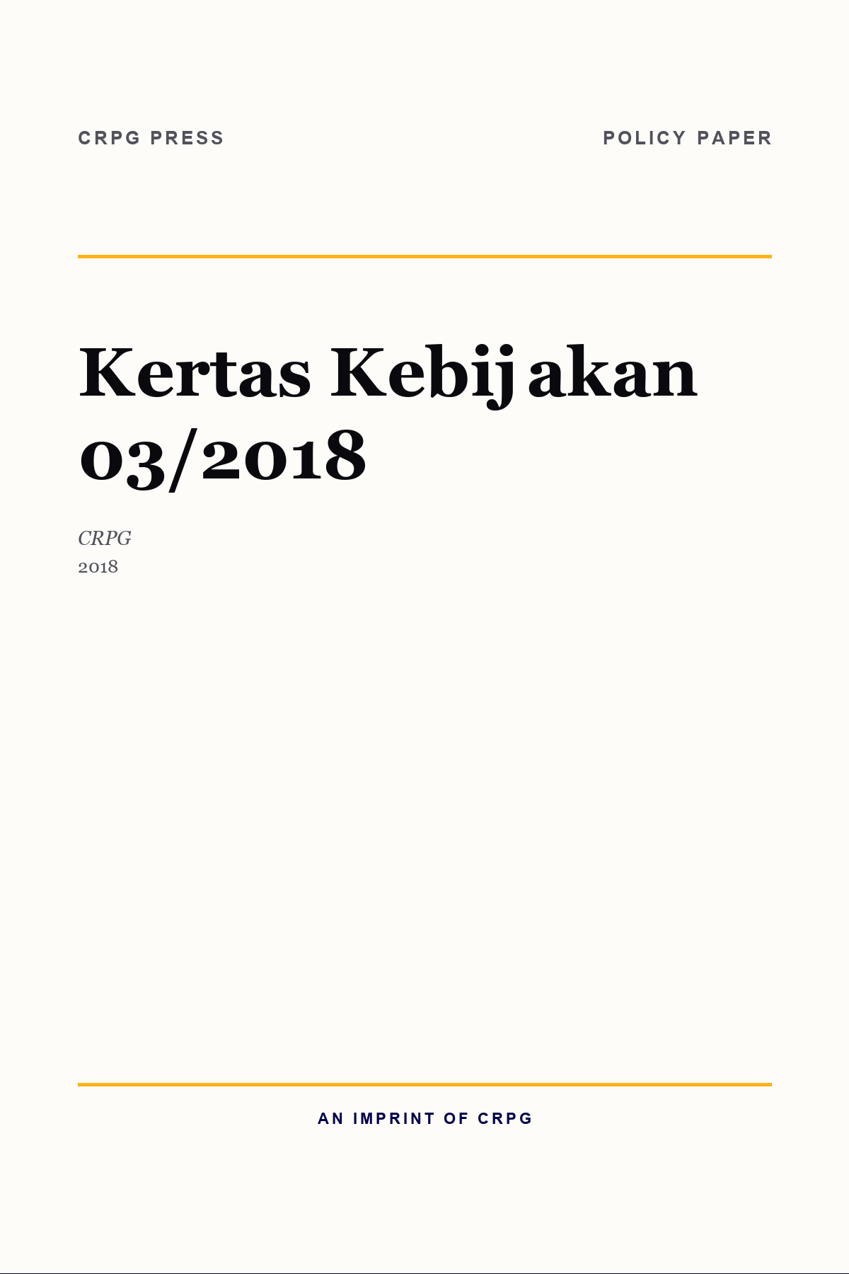 Kertas Kebijakan 03/2018